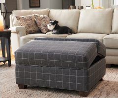 2024 Best of Gray and Brown Stripes Cylinder Pouf Ottomans