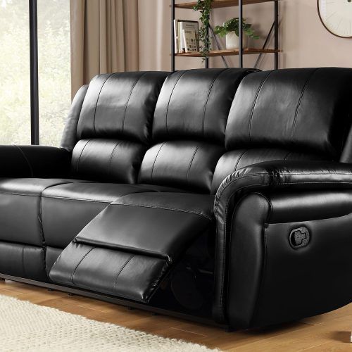 3 Seat L Shaped Sofas In Black (Photo 7 of 20)