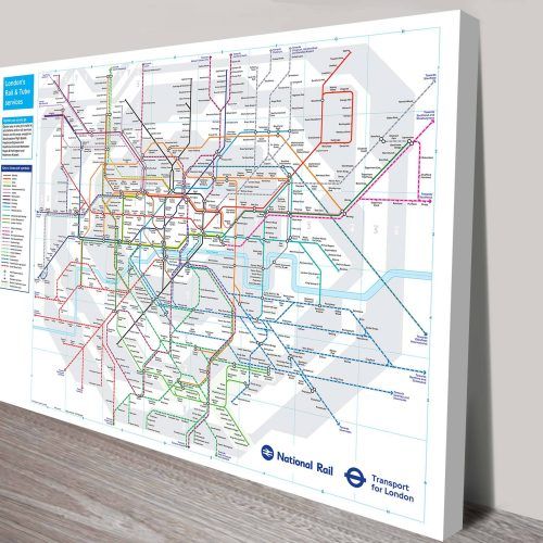 London Tube Map Wall Art (Photo 1 of 20)