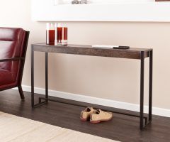 20 Photos Gray Wood Black Steel Console Tables