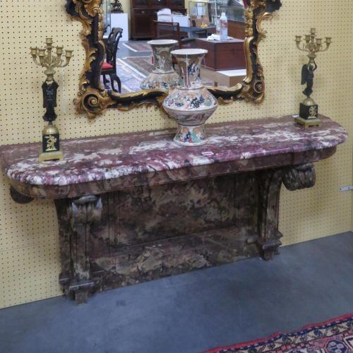 Faux Marble Console Tables (Photo 16 of 20)