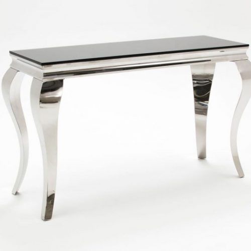 Glass And Stainless Steel Console Tables (Photo 19 of 20)