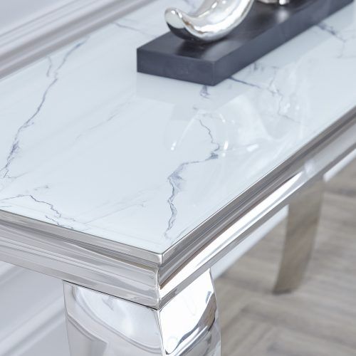 White Marble Console Tables (Photo 17 of 20)
