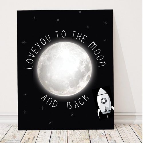 I Love You To The Moon And Back Wall Art (Photo 12 of 20)