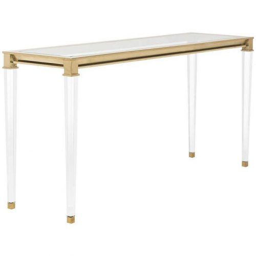 Gold And Clear Acrylic Console Tables (Photo 12 of 20)