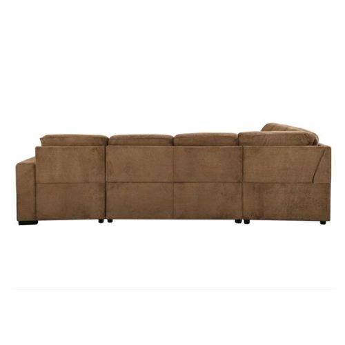U-Shaped Sectional Sofa With Pull-Out Bed (Photo 19 of 20)