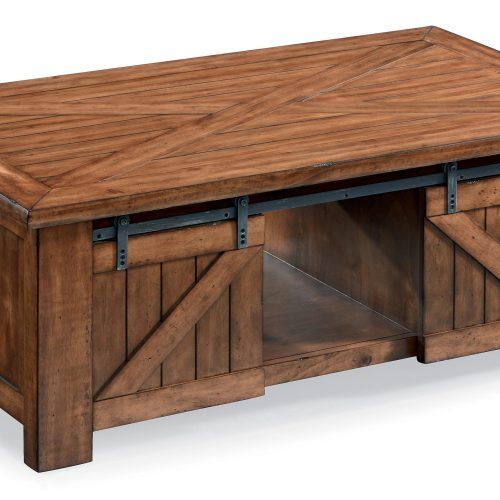 Coffee Tables With Sliding Barn Doors (Photo 3 of 20)