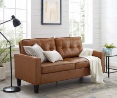 20 Photos Faux Leather Sofas in Dark Brown
