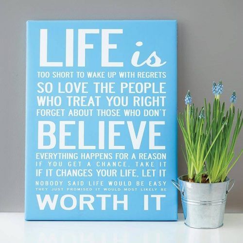 Inspirational Quotes Canvas Wall Art (Photo 6 of 15)