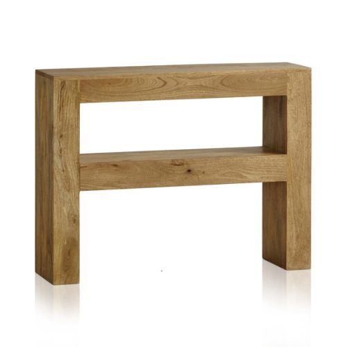 Light Natural Drum Console Tables (Photo 1 of 20)