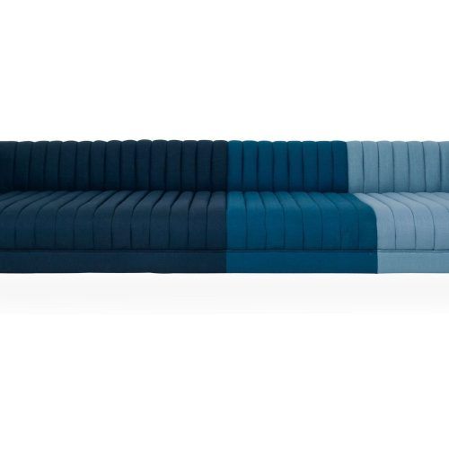 Modern Blue Linen Sofas (Photo 6 of 20)