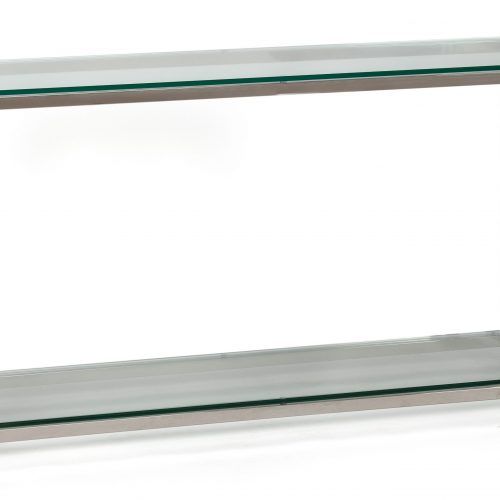 Glass And Stainless Steel Console Tables (Photo 4 of 20)
