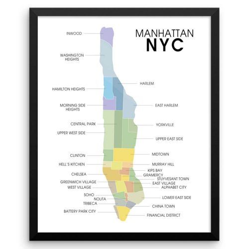 Manhattan Map Wall Art (Photo 10 of 20)