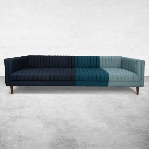 Modern Blue Linen Sofas (Photo 11 of 20)