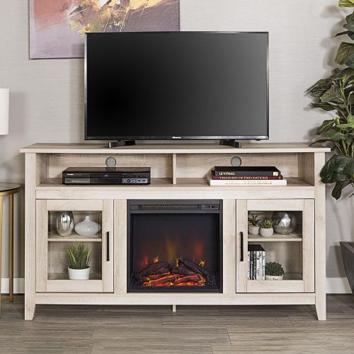 Wood Highboy Fireplace Tv Stands (Photo 8 of 20)