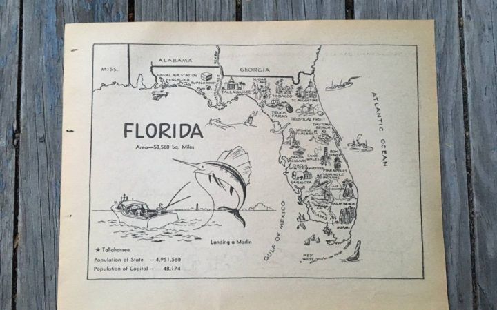 20 Best Collection of Florida Map Wall Art