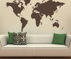 20 Inspirations World Map Wall Art Stickers