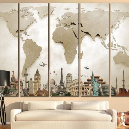 Map Of The World Wall Art (Photo 19 of 20)