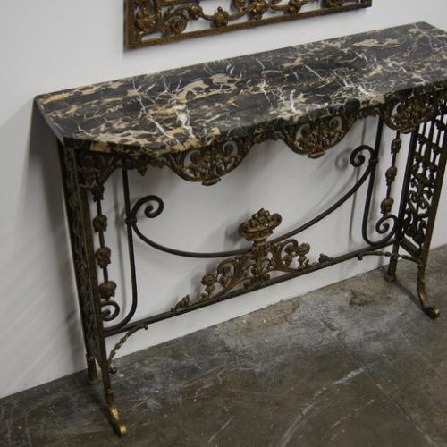 Aged Black Iron Console Tables (Photo 18 of 20)