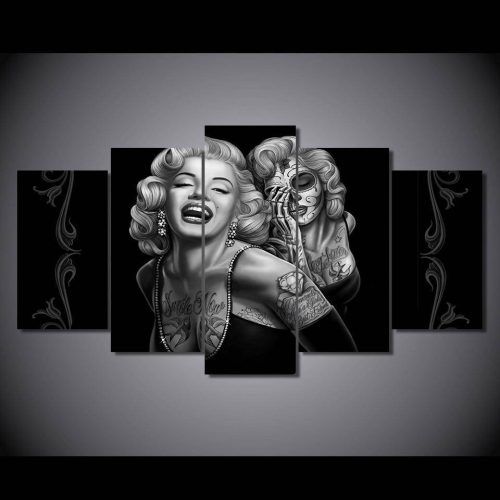 Marilyn Monroe Black And White Wall Art (Photo 5 of 15)