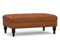 Top 17 of Camber Caramel Leather Ottomans