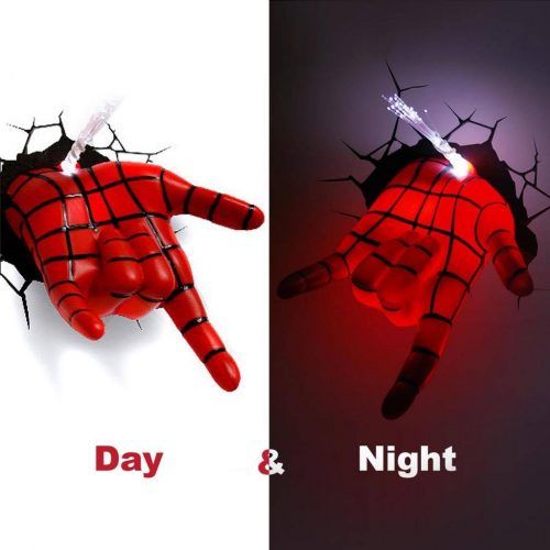 3D Wall Art Night Light Spiderman Hand (Photo 2 of 20)