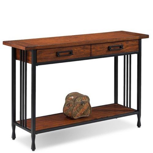 Metal And Oak Console Tables (Photo 10 of 20)
