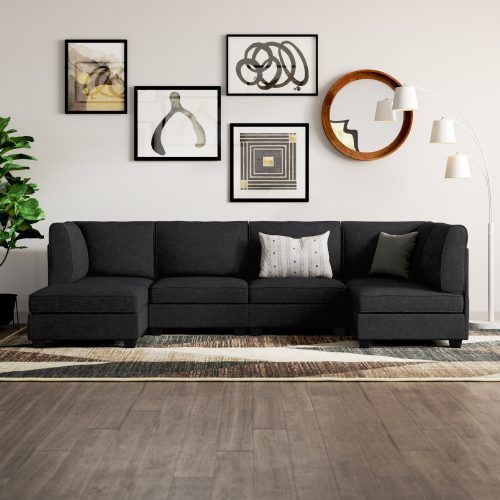 Sectional Sofas With Ottomans And Tufted Back Cushion (Photo 13 of 20)