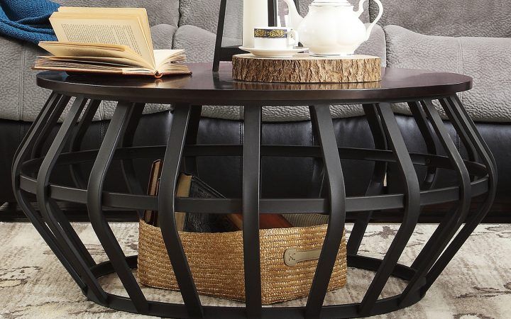 21 Photos Round Coffee Tables with Steel Frames