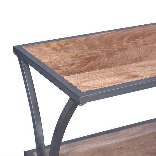 Smoke Gray Wood Square Console Tables (Photo 9 of 20)