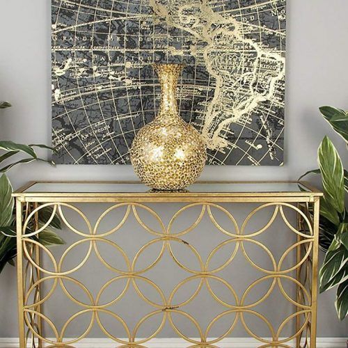 Metallic Gold Console Tables (Photo 2 of 20)
