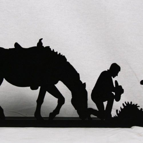 Western Metal Art Silhouettes (Photo 7 of 30)