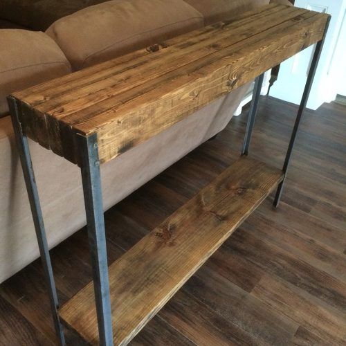 Rustic Espresso Wood Console Tables (Photo 13 of 20)