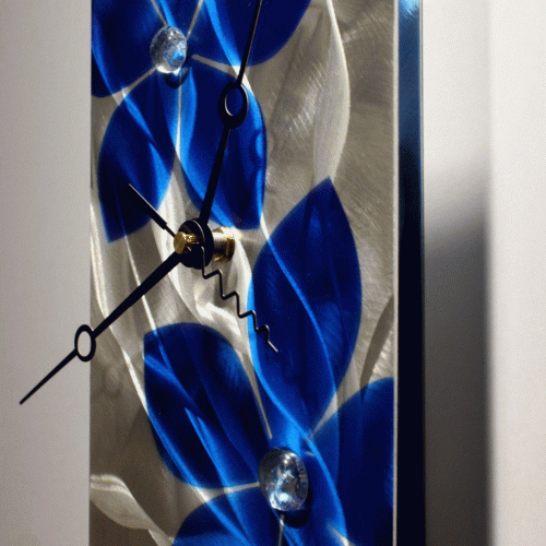 Abstract Metal Wall Art With Clock (Photo 11 of 20)