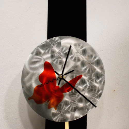 Abstract Metal Wall Art With Clock (Photo 19 of 20)