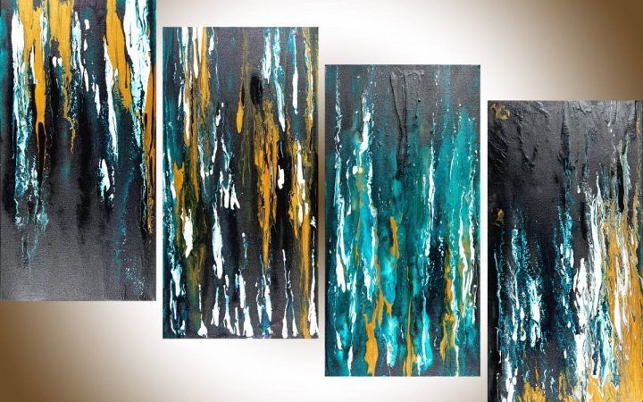 2024 Popular Turquoise and Black Wall Art