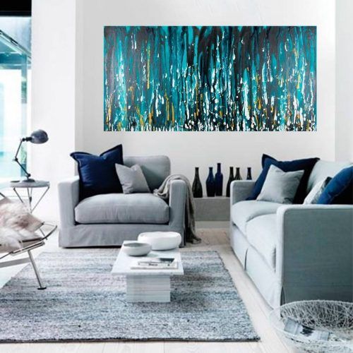 Turquoise And Black Wall Art (Photo 7 of 20)