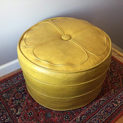 Beige And White Tall Cylinder Pouf Ottomans (Photo 8 of 20)