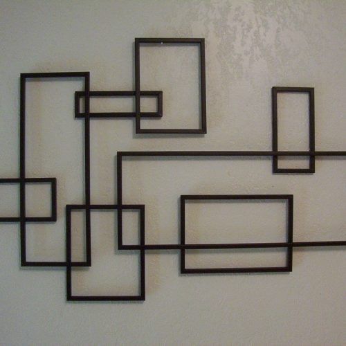 Abstract Geometric Metal Wall Art (Photo 2 of 20)
