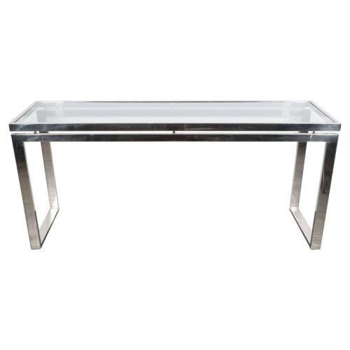 Chrome And Glass Rectangular Console Tables (Photo 18 of 20)