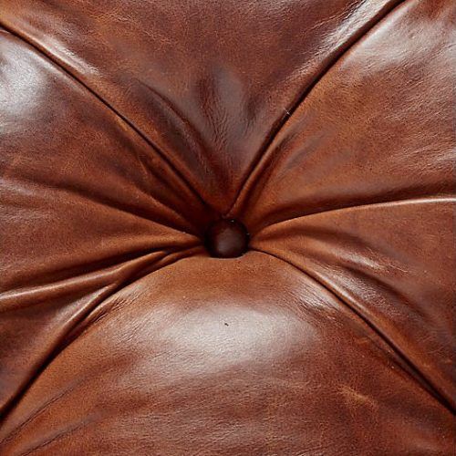 Camber Caramel Leather Ottomans (Photo 16 of 17)