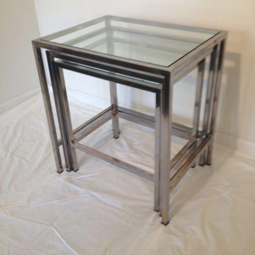 Polished Chrome Round Console Tables (Photo 6 of 20)