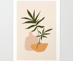 20 Best Collection of Abstract Plant Wall Art