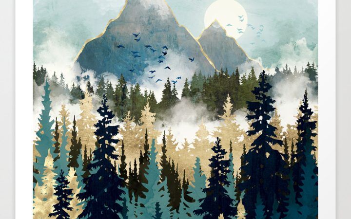20 Collection of Misty Pines Wall Art