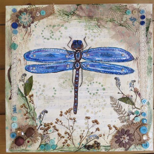 Dragonfly Painting Wall Art (Photo 8 of 20)
