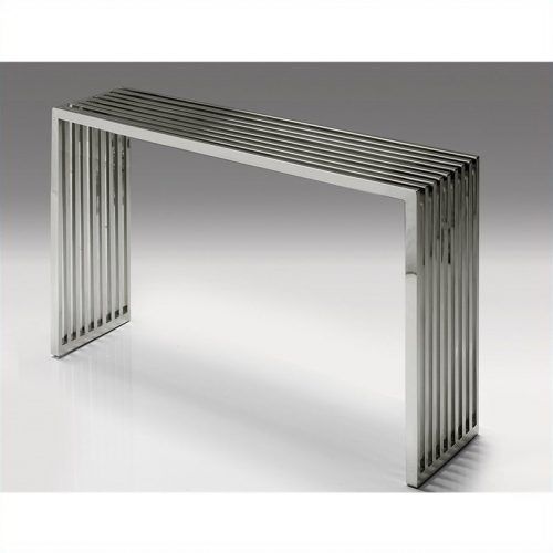 Silver Stainless Steel Console Tables (Photo 12 of 20)