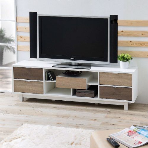 White Tv Stands Entertainment Center (Photo 4 of 20)
