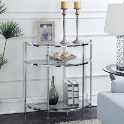Chrome And Glass Modern Console Tables (Photo 20 of 20)