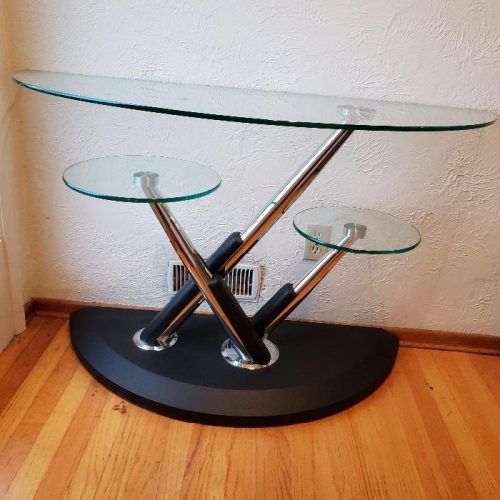 Glass And Chrome Console Tables (Photo 18 of 20)