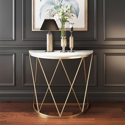 Metallic Gold Modern Console Tables (Photo 6 of 20)